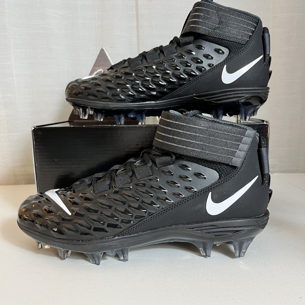 Nike Force Savage Pro 2 Football Cleats Black White Mens Size 10.5 AH4000-002